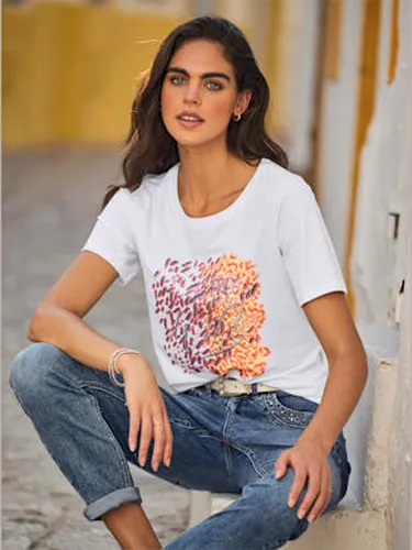 T-shirt à encolure ronde motif imprimé - Witt - Modalova