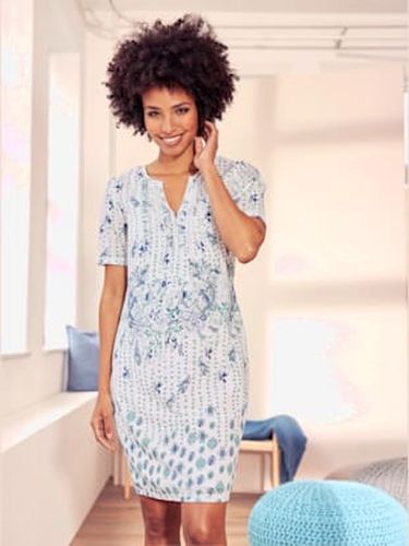 Robe imprimée encolure fantaisie - - Écru - Linea Tesini - Modalova