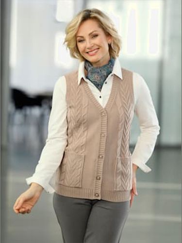 Gilet en tricot jolis motifs torsadés et structurés - Witt - Modalova