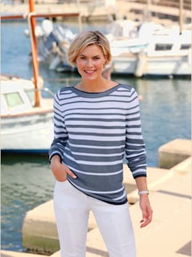 Pull à rayures 50% coton - Collection L - Modalova