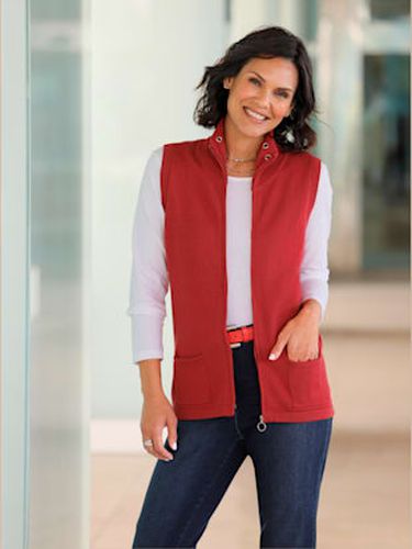 Gilet en tricot 50% coton - Collection L - Modalova