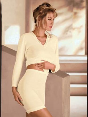 Boxer jambes longues tricot fin - conta - Modalova