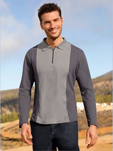 T-shirt à manches longues col polo avec fermeture à glissière pratique - Catamaran - Modalova