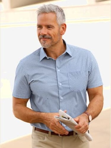 Chemise à manches courtes fils teintés de qualité - Marco Donati - Modalova
