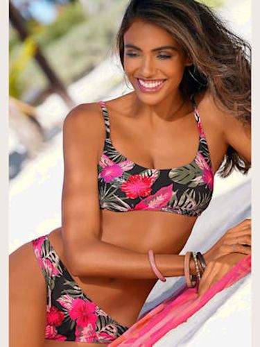Haut de bikini bustier imprimé tropical - - - LASCANA - Modalova