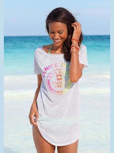 T-shirt long imprimé néon tendance - Venice Beach - Modalova