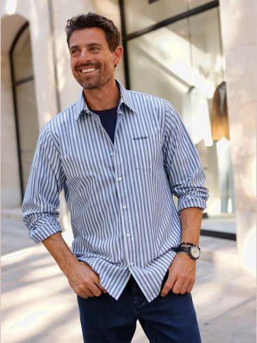 Chemise à manches longues repassage superflu - Marco Donati - Modalova