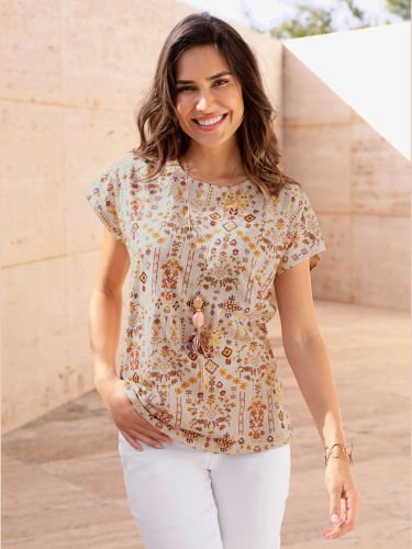 T-shirt à encolure ronde mancherons tendance - Witt - Modalova