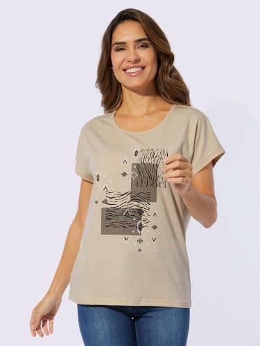 T-shirt à encolure ronde imprimé ethnique mode - Witt - Modalova