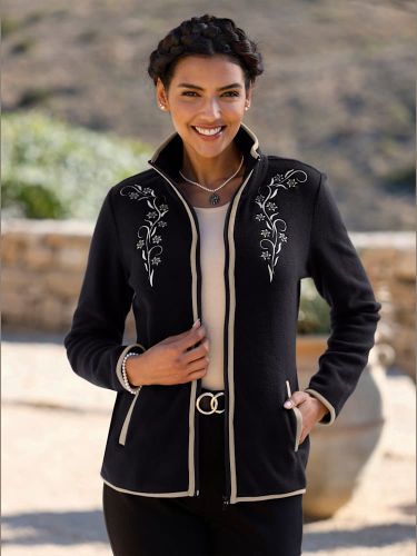 Veste polaire superbe broderie florale - Witt - Modalova