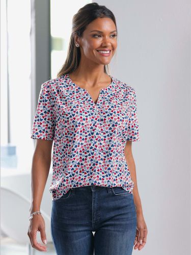 Chemisier à manches courtes fronces aux épaules - Witt - Modalova