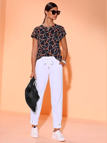 T-shirt à manches courtes avec viscose (ecovero) - Creation L - Modalova