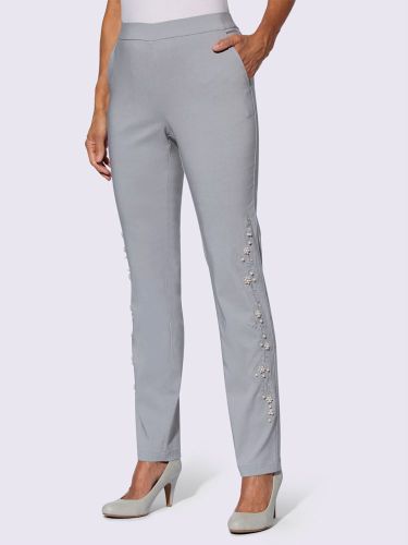 Pantalon en bengaline broderie - Fair Lady - Modalova