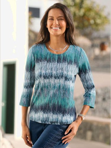 T-shirt à encolure ronde qualité viscose douce - Collection L - Modalova