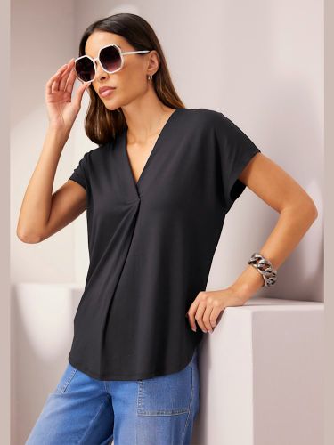 T-shirt à manches courtes encolure en v chevauchante - Witt - Modalova