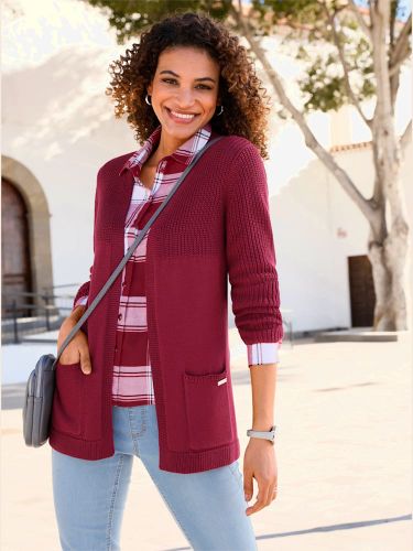 Veste en tricot 50% coton - Collection L - Modalova