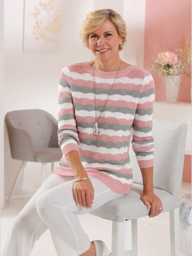 Pull à manches longues superbe motif tricoté - Witt - Modalova