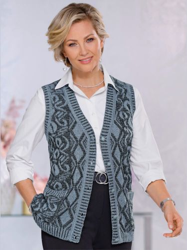 Gilet en tricot motif intarsia - Witt - Modalova