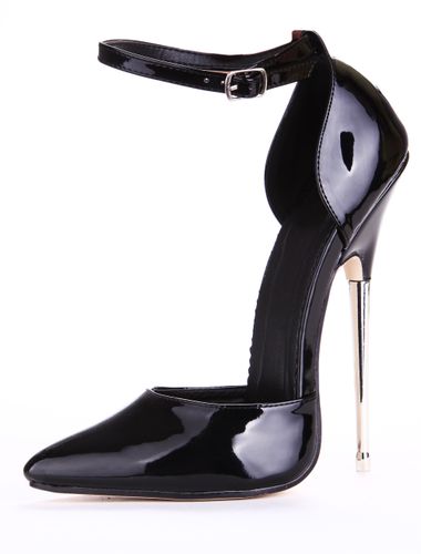 Escarpins Sexy Talons Hautes Fins s à Cuir Synthétique Vernis à Bout Pointu avec Boucles Unicolore Chaussures Sexy - milanoo.com - Modalova
