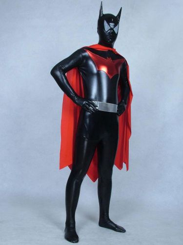 Color Block Batman brillant métallique Zentai pour hommes & femmes Déguisements Halloween - milanoo.com - Modalova