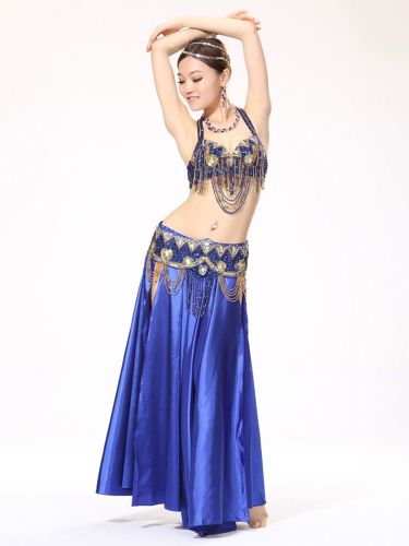 Sexy costume de danse orientale mode en satin mat en fibre polyester multicolore Danseuse orientale réglable Performance Déguisements Halloween - milanoo.com - Modalova