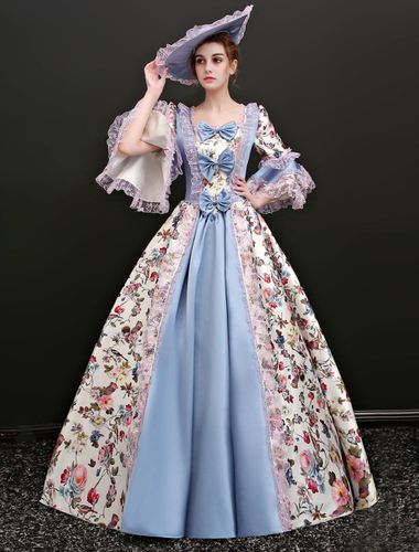 Victoria Robe Costume Rococo Opéra Vintage en jacquard Déguisements Halloween - milanoo.com - Modalova