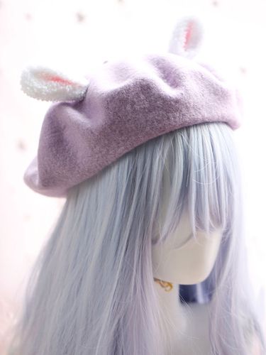 Bonnet Lolita Doux Béret Lolita Oreille Lapin Déguisements Halloween - milanoo.com - Modalova