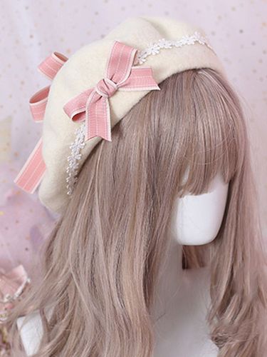 Bonnet Lolita en Laine Fleurie Lolita Doux Déguisements Halloween - milanoo.com - Modalova