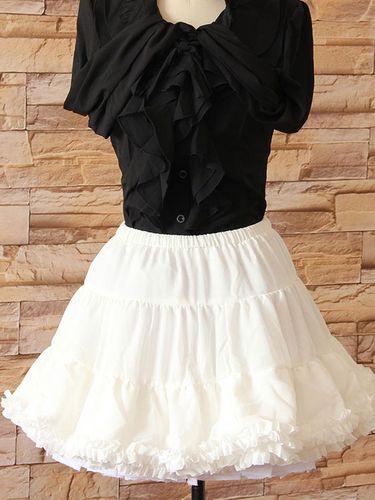 Lolita dentelle Chic hiérarchisé jupon jupon Polyester Déguisements Halloween - milanoo.com - Modalova