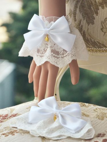 Sweet Lolita Oversleeve Lace Trim Bow Franges métalliques Accessoires Lolita - milanoo.com - Modalova