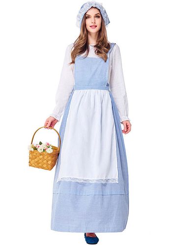 Costumes Robe Femme De Chambre Cosplay De Ménage En Coton Déguisements Halloween - milanoo.com - Modalova