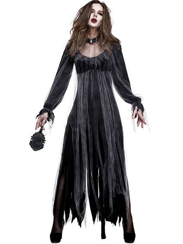 Halloween Costumes Zombie Cosplay Effrayant Femme Robe Choker Tulle Costume Déguisement Halloween - milanoo.com - Modalova