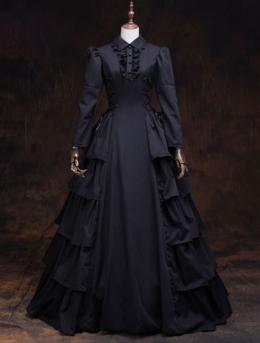 Victoria Robe Costume rétro à volants s mascarade robes de bal royal Déguisement Vintage Déguisements Halloween - milanoo.com - Modalova