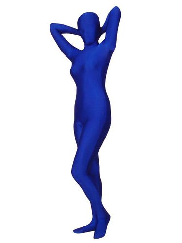 Vêtement de zentai bleu en lycra spandex enveloppé Déguisements Halloween - milanoo.com - Modalova