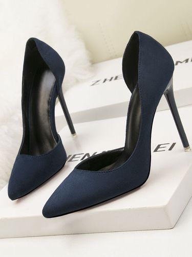 Escarpins talons hauts bout pointu talon aiguille en daim - milanoo.com - Modalova