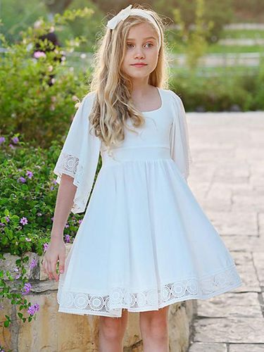 Robe de cortège enfant; robe cérémonie fille; robe bohème fille - milanoo.com - Modalova