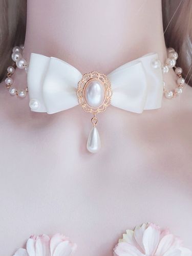 Collier Lolita Faux Perles Nœuds Doux Accessoires Lolita - milanoo.com - Modalova