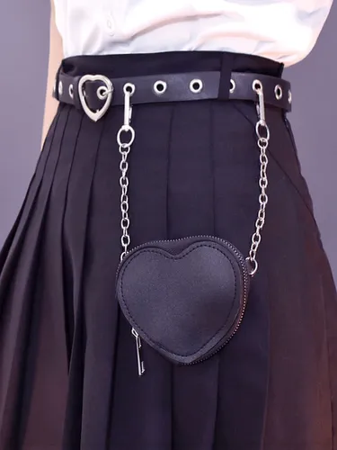 Sac banane gothique Lolita Oeillets Détails en métal Ceinture métallique Cuir PU Divers Sac Lolita - milanoo.com - Modalova