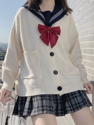 Cardigan Lolita Blanc Écru Polyester Manches Longues Pull Lolita Printemps Outwear - milanoo.com - Modalova