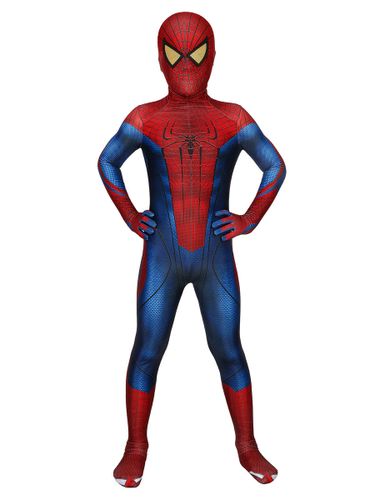 The Amazing Spider Man Enfants Cosplay Combinaison Lycra Spandex Catsuits Zentai Marvel Film Spiderman 2012 Enfants Cosplay Costumes - milanoo.com - Modalova