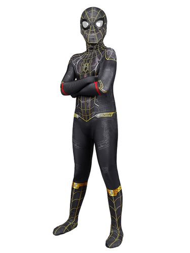 Combinaison Spiderman Cosplay pour enfants Lycra Black Lycra Spandex Jumpsuit Marvel Film Costume Cosplay - milanoo.com - Modalova