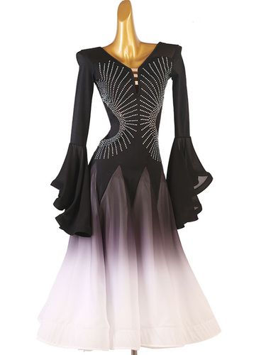 Costumes de danse de salon Black Women\'s Sexy Polyester Sequins Dress Dancer Dancing Wear - milanoo.com - Modalova