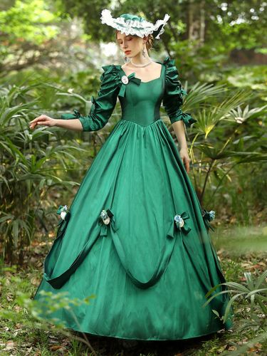 Costumes rétro Robe en polyester Costume de Marie-Antoinette de style européens Costume du 18ème siècle - milanoo.com - Modalova