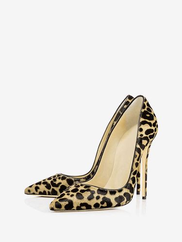 Talon haut escarpins bout pointu impimerie léopart - milanoo.com - Modalova