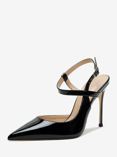Talons hautss Sandales à bout pointu noires Escarpins à bride arrière à talon aiguille - milanoo.com - Modalova