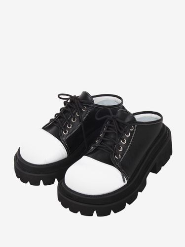 Sandales gothiques Lolita à bout rond en cuir PU Chaussures Compensées d'été Lolita Steam Punk - milanoo.com - Modalova