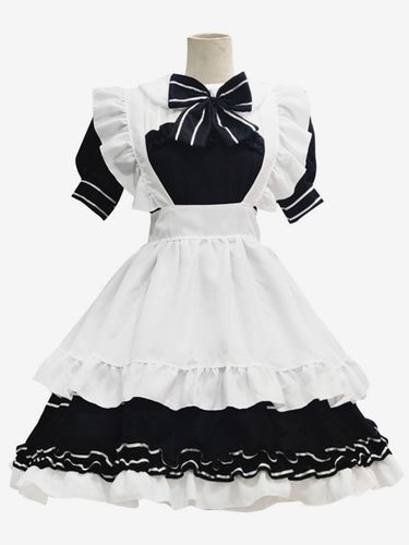 Robes Gothiques Lolita Volants Nœuds Style de Bonne - milanoo.com - Modalova