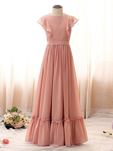 Robe de demoiselle d\'honneur sans manches en douce - milanoo.com - Modalova