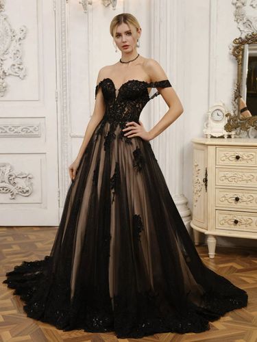 Robes de mariée en dentelle; ligne a; sans manches; avec traîne; personnalisation gratuite - milanoo.com - Modalova