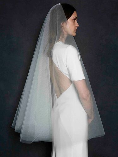 Voile de mariée en tulle à bords coupés - milanoo.com - Modalova